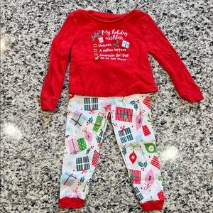 American Girl Red and White Holiday Pajama Set